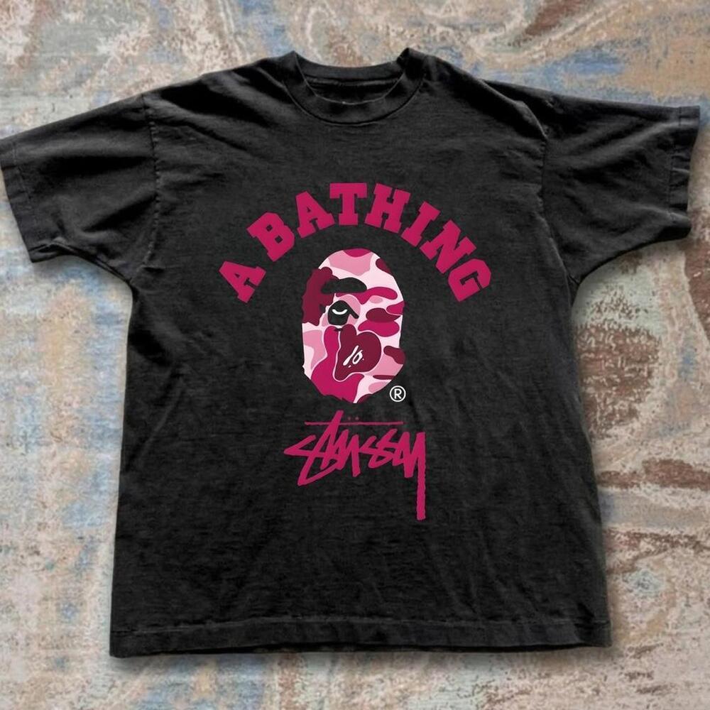 Stussy X Bape Camo Tee